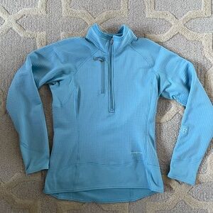 Patagonia Aqua Waffle-Knit Quarter-Zip Pullover size S